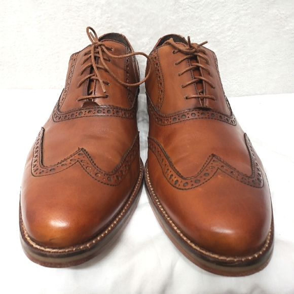 Cole Haan  Wingtip Oxford British Tan Sz-12M NikeAir Technology - Picture 2 of 13